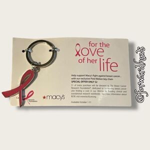 Bundle Sale 3 for $15 | Macy’s Exclusive Pink Ribbon Keychain
